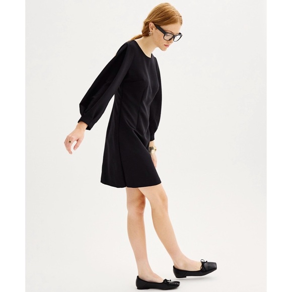NWT Nine West Volume Sleeve Shift Dress Black Size M - Picture 4 of 5